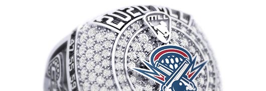 2019 Toronto Raptors NBA Championship Ring-Front Side with Toronto Skyline, Scotiabank Arena, North Chevron basketball jersey logo, The Six of 6 diamonds