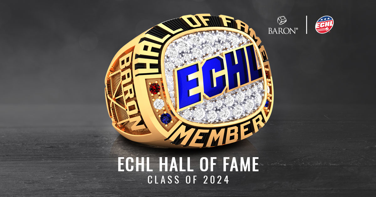 ECHL Hall Of Fame Class of 2024 Baron Championship Rings