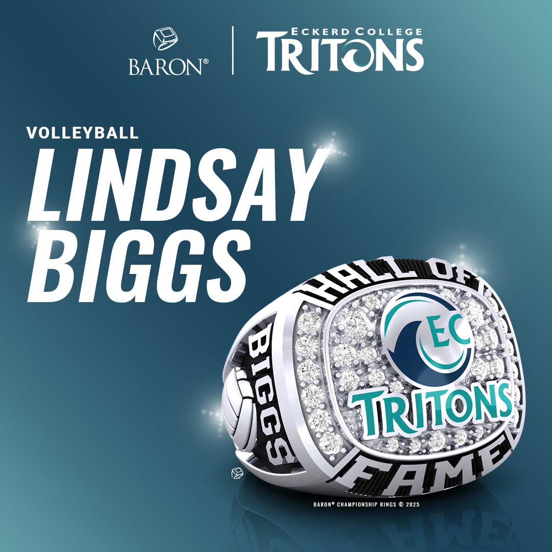 Eckerd College Athletics Hall of Fame Class of 2025 Inductee Ring of Lindsay Biggs