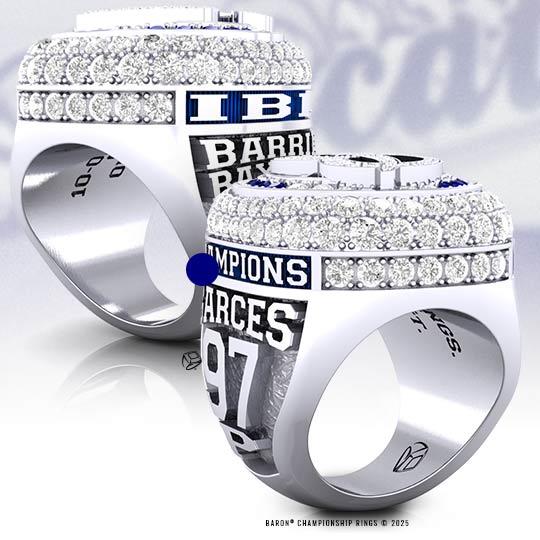 2024 Barrie Baycats IBL Dominico Cup Championship Ring Sides Wrapping-Baron Championship Rings