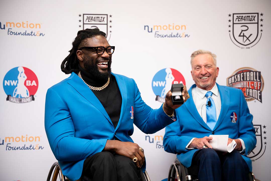 Dave “DK” Kiley, Chairman of the NWBA Hall of Fame, is pictured with Matt Scott, a member of the NWBA Hall of Fame Class of 2025