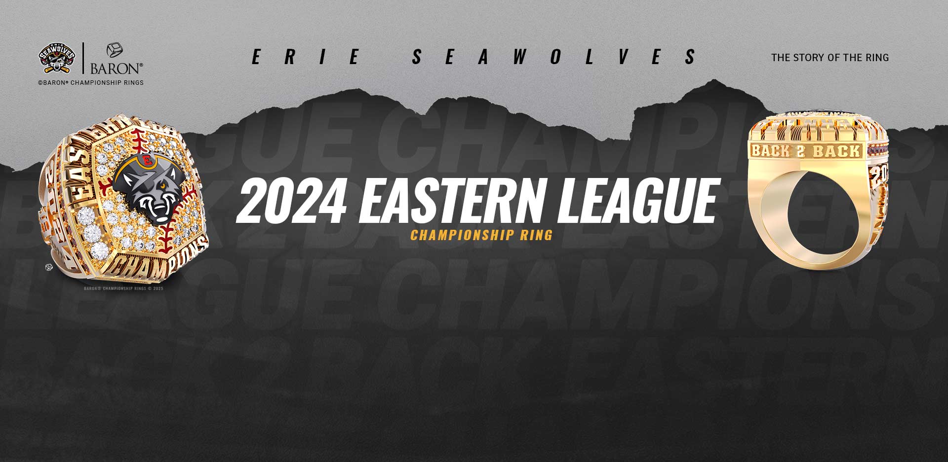 The Official Seattle Storm 2020 WNBA Championship Ring by Baron® Championship Rings green storm background