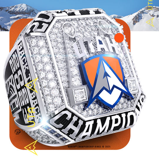 2024 Barrie Baycats IBL Dominico Cup Championship Ring Front-Baron Championship Rings