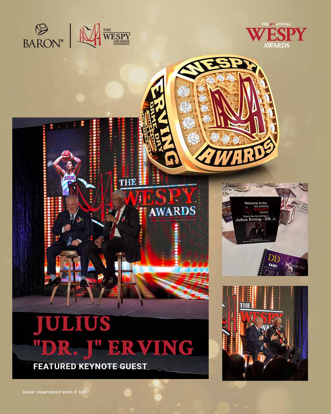 NWBA Hall of Fame ring and ring box are displayed on Jeremy “Opie” Lade’s Hall of Fame plaque