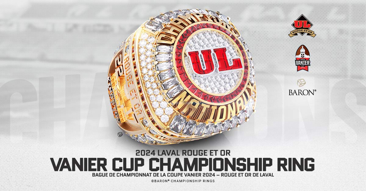 Featured Image of the 2024 University of Laval Rouge Et Or Vanier Cup Championship Ring by Baron® Championship Rings