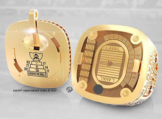 2024 Barrie Baycats IBL Dominico Cup Championship Ring Sides Wrapping-Baron Championship Rings