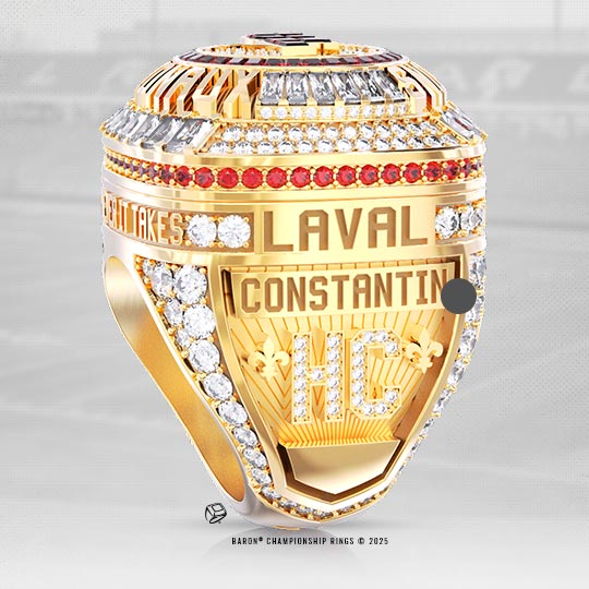 2024 Barrie Baycats IBL Dominico Cup Championship Ring Right Shoulder-Baron Championship Rings