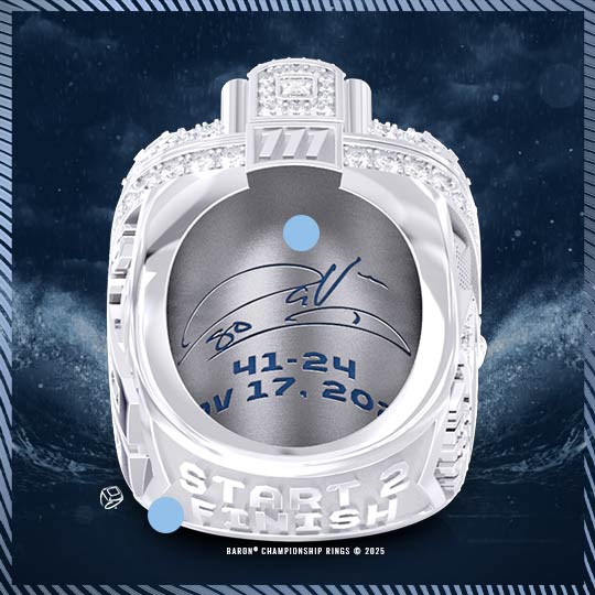 2024 Barrie Baycats IBL Dominico Cup Championship Ring Engraving-Baron Championship Rings