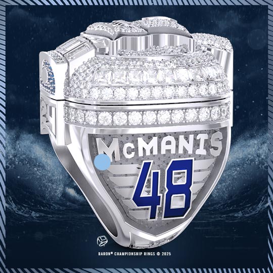 2024 Barrie Baycats IBL Dominico Cup Championship Ring Right Shoulder-Baron Championship Rings