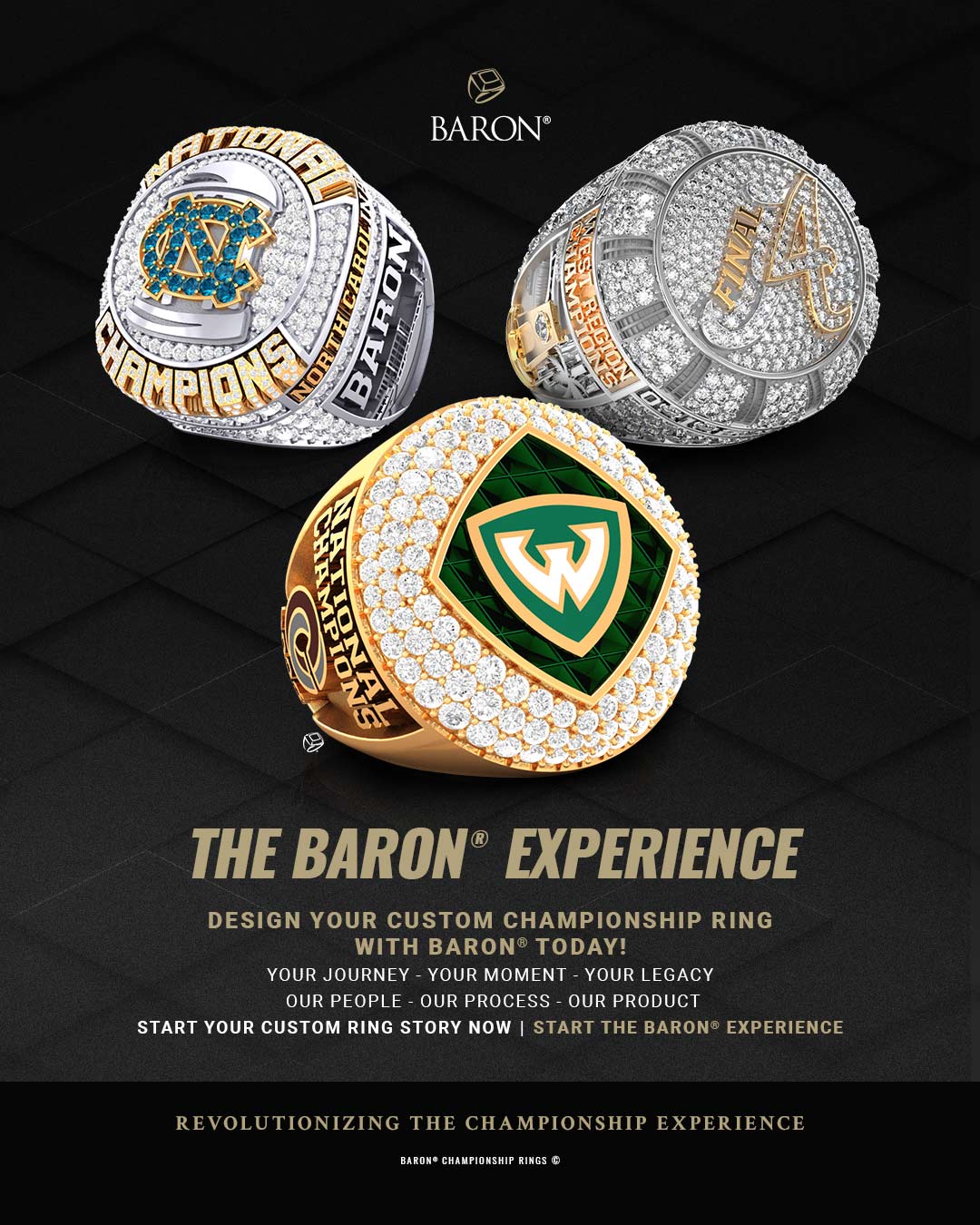 2024 Boise State Esports Championship Rings for Rocket League, Overwatch, and Valorant by Baron® Championship Rings