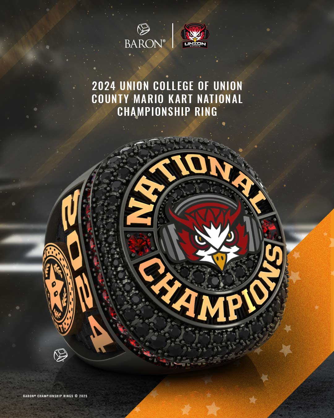 2024 Union College Of Union County National Championship Ring by Baron® Championship Rings