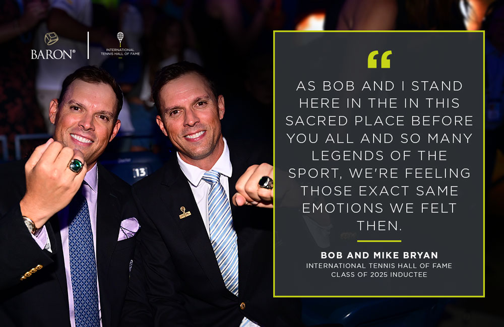 International Tennis Hall of Fame Class of 2025: Bob and Mike Bryan-Baron® Championship Rings