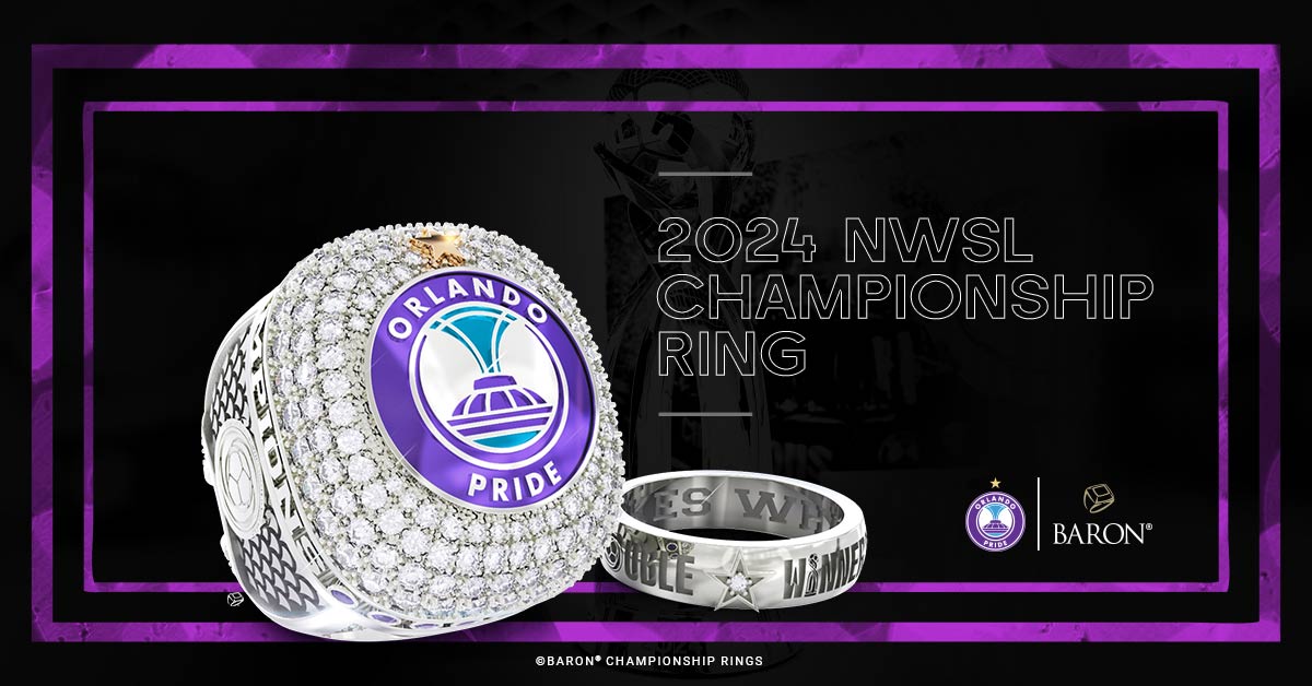 Feature image of the 2024 Orlando Pride NWSL Championship Ring by Baron® Championship Rings