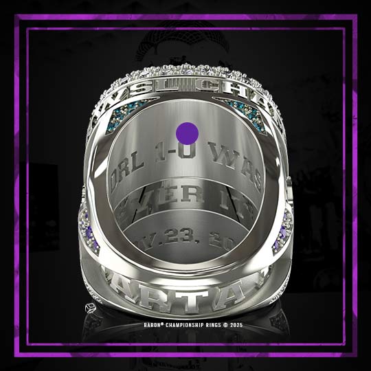 Engraving of the 2024 Orlando Pride NWSL Championship Ring by Baron® Championship Rings