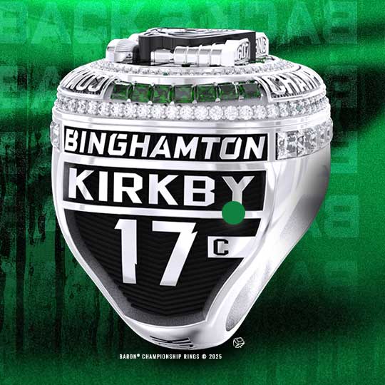 2024 Barrie Baycats IBL Dominico Cup Championship Ring Front-Baron Championship Rings