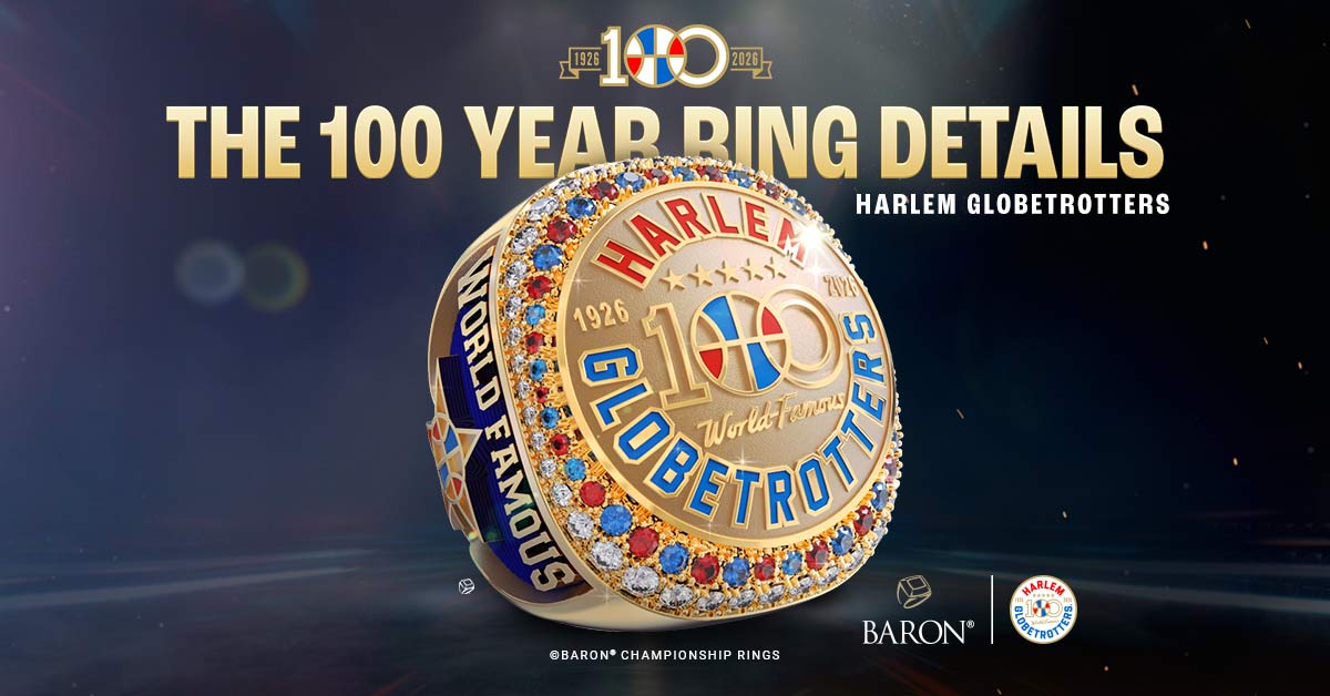 Harlem Globetrotters 100 Year Ring by Baron® Championship Rings | Championship Ring and Details - The Story behind the Ring